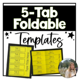 5 Tab Editable Foldable Template for Interactive Notebooks