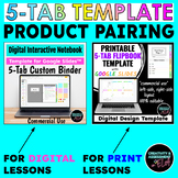 5-Tab Print/Digital Flipbook Design Templates for Google S