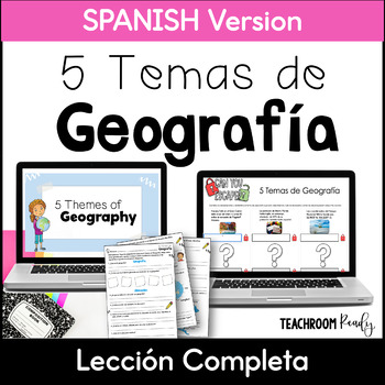 Preview of 5 Temas de Geografia - 5 Themes of Geography in Spanish