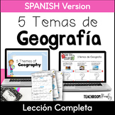 5 Temas de Geografia - 5 Themes of Geography in Spanish
