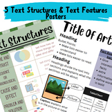 5 Text Structures & Text Features Anchor Charts/Posters