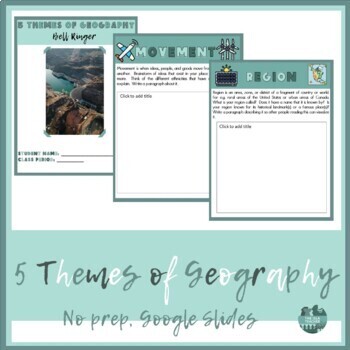 Preview of 5 Themes of Geography Bell Ringer