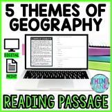 5 Themes of Geography DIGITAL Reading Passage & Questions 