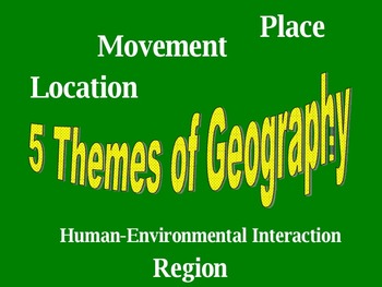 Preview of 5 Themes of Geography FULL 90 Minute Lesson Plan