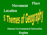 5 Themes of Geography FULL 90 Minute Lesson Plan