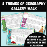 5 Themes of Geography Gallery Walk, Graphic Organizer & Quiz