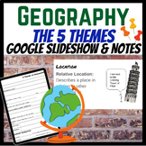 5 Themes of Geography Google Slideshow EDITABLE W/ Fill in