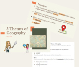 5 Themes of Geography Lesson, Presentation & Notes (w ESL Mod)