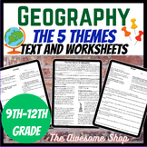 5 Themes of Geography Passages with Questions for High School