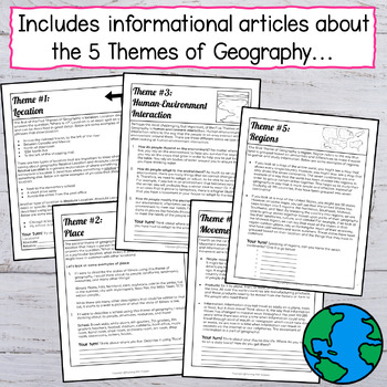 5 Themes of Geography Poster Project | A NO PREP 5 Themes of Geography ...