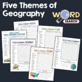 5 Themes of Geography, Terms Word Search Puzzle Activity B