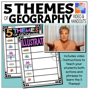 Preview of 5 Themes of Geography Video & Worksheets - Winsome Teacher