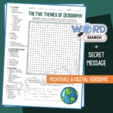 5 Themes of Geography Word Search Puzzle Vocabulary Activi