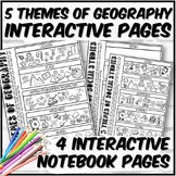 5 Themes of Geography & Social Studies Flipbook Pages
