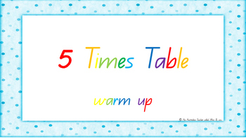Preview of 5 Times Table Warm Up ACARA C2C Common Core aligned PowerPoint