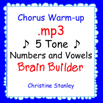 Preview of 5 Tone Chorus Warm-up with Numbers & Vowels ♫ .mp3 Sing-a-long Accompaniment