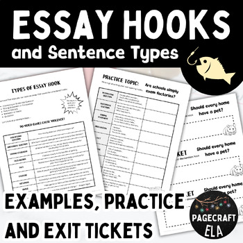 Preview of 5 Types of Essay Hook | Multi-Level Instruction | Opening Paragraphs