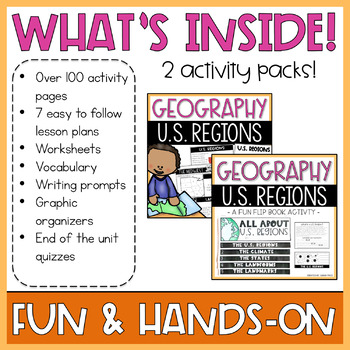 5 U.S. Regions Activities and Worksheet Bundle | TpT