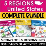 5 Regions of the United States Bundle | US Regions Activities