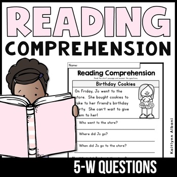 5 wh questions reading comprehension passages beginner by kaitlynn albani