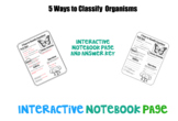 5 Ways to Classify Organisms INB Page