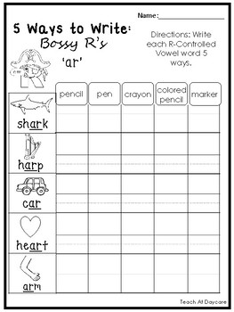 bossy 1st grade r worksheets Ways Write 10 R's 5 Worksheets. to Bossy pages