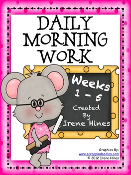 Preview of Morning Work For Second & Third Grade ~ Weeks 1 - 5 for Math & Language Arts