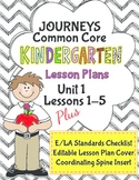 Kindergarten K Lesson Plans Journeys Common Core Unit 1 Le