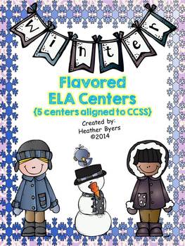 Preview of 5 Winter Flavored ELA Centers {aligned to CCSS}