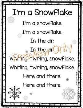 5 Winter Poems for Kids - Snowman Bundle by Little Learning Corner