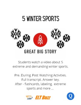 Preview of 5 Winter Sports. Video. Watching. Great Big Story. Flashcards. Vocabulary.