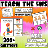 5 Ws: Who What When Where Why Task Cards - BONUS: How & Ye