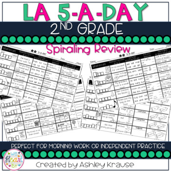 Preview of 5-a-Day LA: 2nd Grade Spiral Review / 2nd Grade Morning Work 2nd Grade Homework