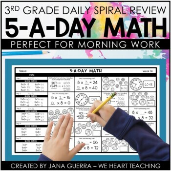 5-a-Day Math: 3rd Grade Math Spiral Review / 3rd Grade Morning Work