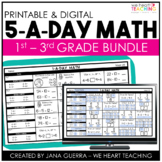 5-a-Day Math: Math Spiral Review | 1st - 3rd Grade Bundle 