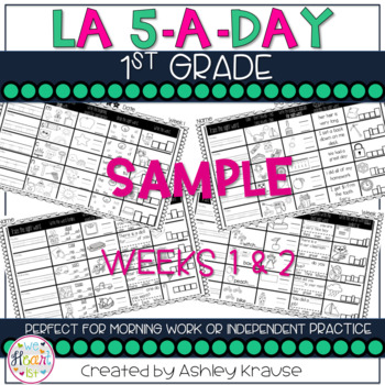 Preview of 5-a-day LA: 1st Grade Weekly Spiraling Review (2 weeks)