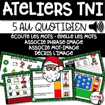 Preview of French christmas activities Smartboard game – DÉCEMBRE - Jeu AUDIO 