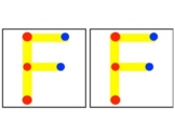 OT 5" boxes letter F tracing/copying with visual dot cues