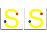 OT 5" boxes letter S tracing/copying with visual dot cues