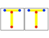 OT 5" boxes letter T tracing/copying with visual dot cues