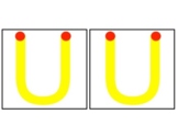 OT 5" boxes letter U tracing/copying with visual dot cues