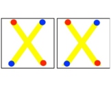 OT 5" boxes letter X tracing/copying with visual dot cues