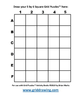 5 by 6 Blank Vertical Grid Printable Sheet by Mr Marks Grid Drawing ...