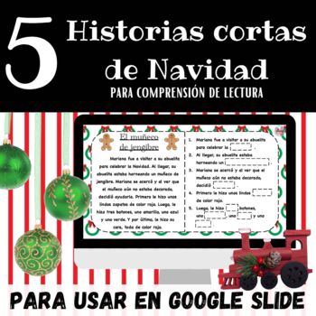5 cuentos cortos de Navidad / SPANISH / Comprensión de lectura | TPT