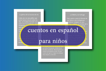 Preview of 5 cuentos en español para niños con preguntas