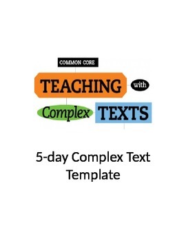 Preview of FREEBIE!!!     Complex Text Scaffold Template