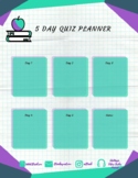 5 day Quiz Study Schedule Template