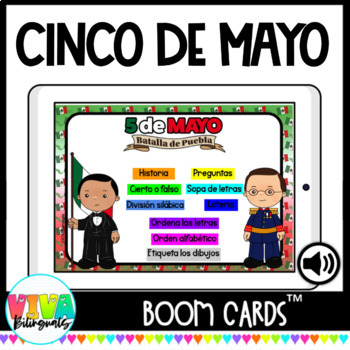 Preview of 5 de Mayo | Cinco de Mayo Boom Cards™ in Spanish