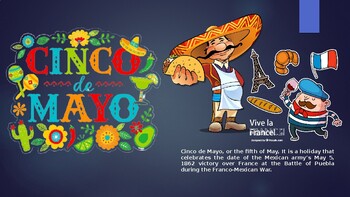 Preview of 5 de Mayo Powerpoint presentation for kids ( Spanish and English)