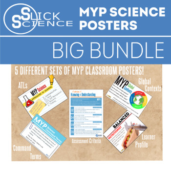 Preview of Science Posters | MYP 5 in 1 Classroom Bundle